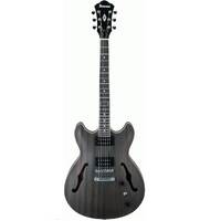 Ibanez AS53 Hollow Body Electric Guitar in Transparent Black Flat Finish