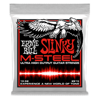 Ernie Ball M-Steel Skinny Top Heavy Bottom Ultra High Output Electric Guitar Strings 10-52