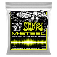 Ernie Ball M-Steel Regular Slinky Ultra High Output Electric Guitar Strings 10-46