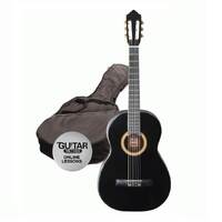 Ashton SPCG12 1/2 Size Classical Guitar Starter Pack - Black