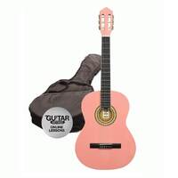 Ashton SPCG12 1/2 Size Classical Guitar Starter Pack - Pink