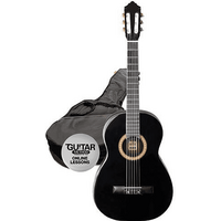 Ashton SPCG44 Full Size Classical Guitar Starter Pack - Black