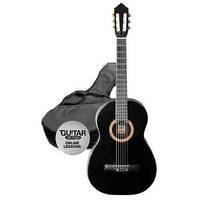 Ashton SPCG34 3/4 Size Classical Guitar Starter Pack - Black