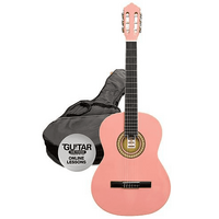 Ashton SPCG34 3/4 Size Classical Guitar Starter Pack - Pink