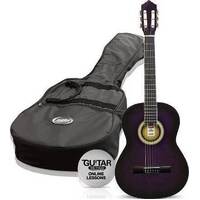 Ashton SPCG44 Full Size Classical Guitar Starter Pack - Transparent Purple
