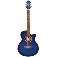 Ashton SL29CEQ Slimline Acoustic Electric Guitar - Transparent Blue Burst