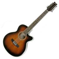 Ashton SL29/12CEQ 12 String Acoustic Electric Guitar in Tobacco Sunburst