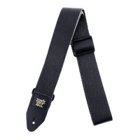 Ernie Ball 2 Inch Tri-Glide Italian Leather Strap Black