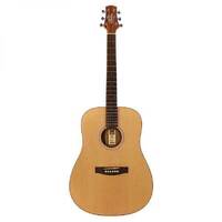 Ashton D20 Acoustic Guitar in Natural Matte Wood Finish + Gig Bag And Guitar Stand