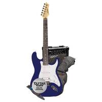 Ashton Electric Guitar Starter Pack - Transparent Deep Blue