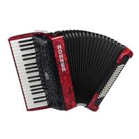 Hohner Bravo III 80 Bass Chromatic Accordion in Red Pearl