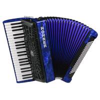 Hohner Bravo III 120 Bass Chromatic Accordion in Blue Pearl with Gig Bag and Straps