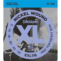 D'Addario EXL116 Nickel Wound Electric Guitar Strings MTHB 11-52