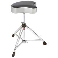 Gibraltar 6608MSG Double Braced Motorcycle Style Drum Throne - Grey Silver Finish