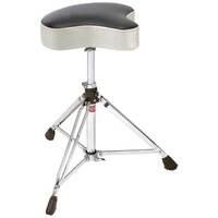 Gibraltar 6608MSW Double Braced Motorcycle Style Drum Throne - White Sparkle Finish
