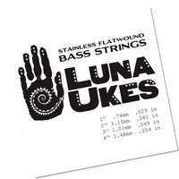 Luna Ukulele Flat Wound Bass String Set