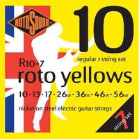 Rotosound R107 Roto Yellows 7 String Electric Guitar Set 10-56