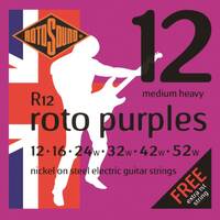 Rotosound R12 Roto Purples Electric Guitar String Set Medium Heavy 12-52