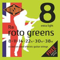 Rotosound R8 Roto Greens Electric Guitar String Set Extra Light 8-38