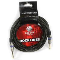 Carson Rocklines ROK20BG Black and Gold Noiseless Guitar Lead/Instrument Cable