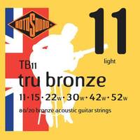 Rotosound Tru Bronze 80/20 Acoustic Guitar Strings Light 11-52